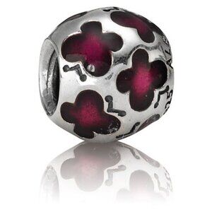 PANDORA Purple Enamel Butterfly Charm Authentic Sterling Silver Whimsical Nature